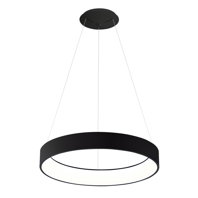 ACB Iluminacion Zavěsné LED svítidlo DILGA, ⌀ 90 cm, 126W, CRI90, CCT switch 2700-3000K Barva: Černá, Stmívání: ON/OFF