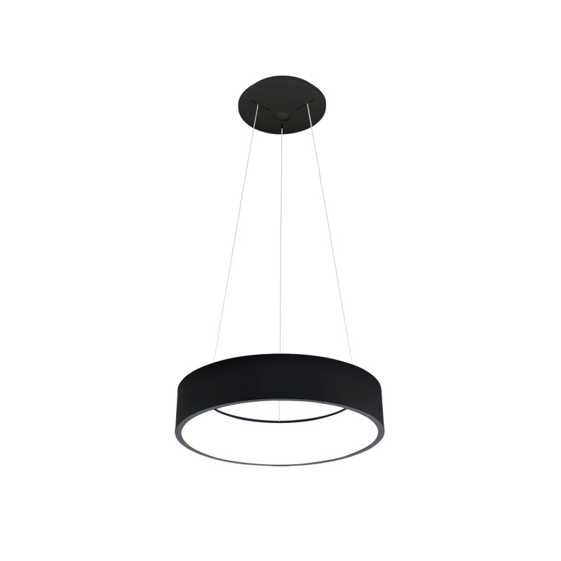 ACB Iluminacion Zavěsné LED svítidlo DILGA, ⌀ 45 cm, 27W, CRI90, CCT switch 2700-3000K Barva: Černá, Stmívání: Casambi