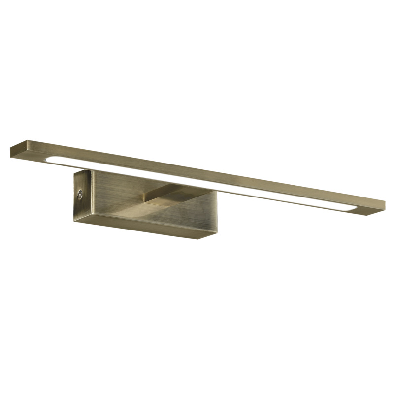 ACB Iluminacion Nástěnné LED svítidlo MENORCA, š. 45 cm, 12W, CRI90, CCT switch 3000-4000K Barva: Mosaz, Stmívání: ON/OFF