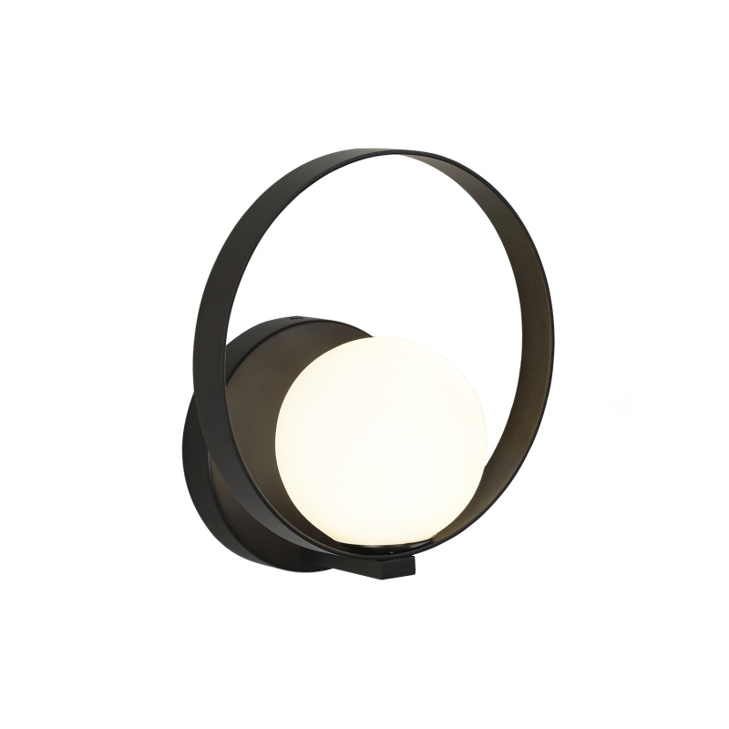 ACB Iluminacion Nástěnné LED svítidlo HALO, ⌀ 16 cm, 5W, CRI90, CCT switch 2700-3000K Barva: Černá, Stmívání: ON/OFF