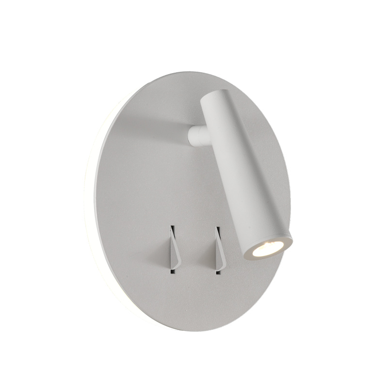 ACB Iluminacion Nástěnné LED svítidlo PANAU, ⌀ 15 cm, 6W + 3W, CRI90 Barva: Bílá