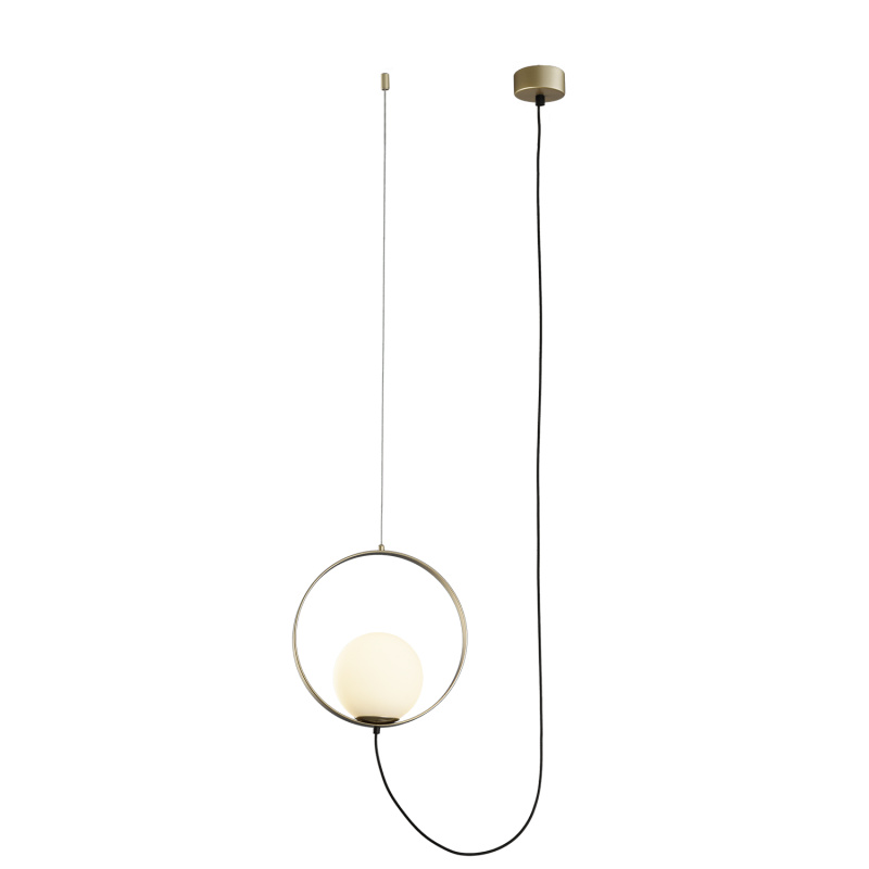 ACB Iluminacion Zavěsné LED svítidlo HALO, ⌀ 25 cm, 5W, CRI90, CCT switch 2700-3000K Barva: Zlatá, Stmívání: ON/OFF