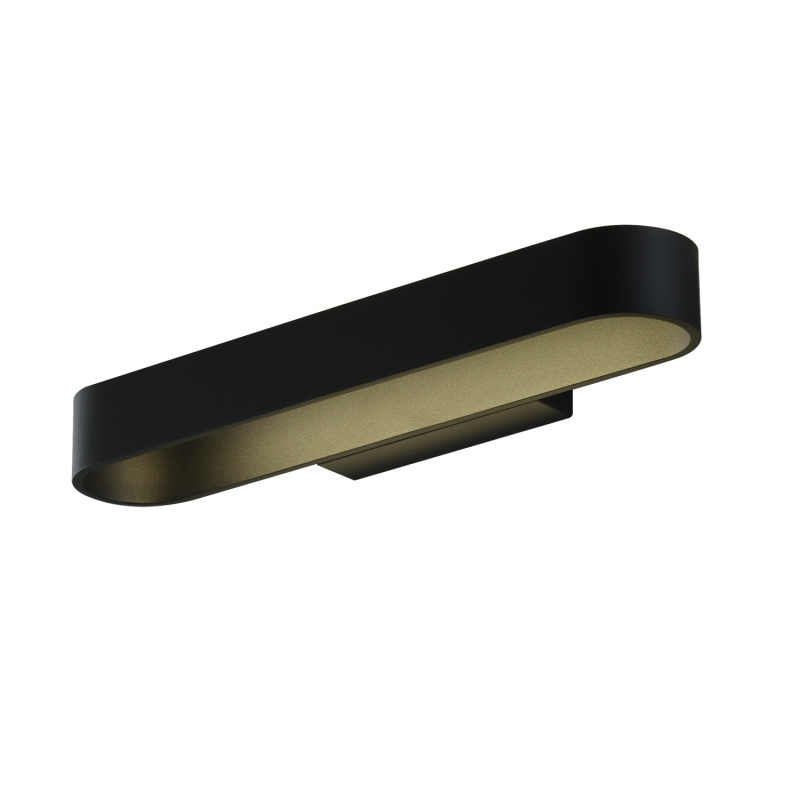 ACB Iluminacion Nástěnné LED svítidlo GALA, š. 43 cm, 20W, CRI90, CCT switch 2700-3000K Barva: Černá, Stmívání: ON/OFF