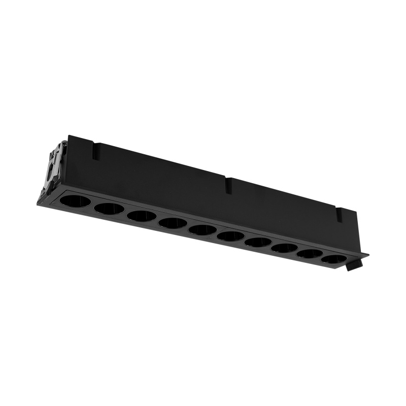 ACB Iluminacion Zapuštěné LED bodové svítidlo INVISIBLE, š. 280 mm, 24W, CRI90 Barva: Černá, Stmívání: ON/OFF