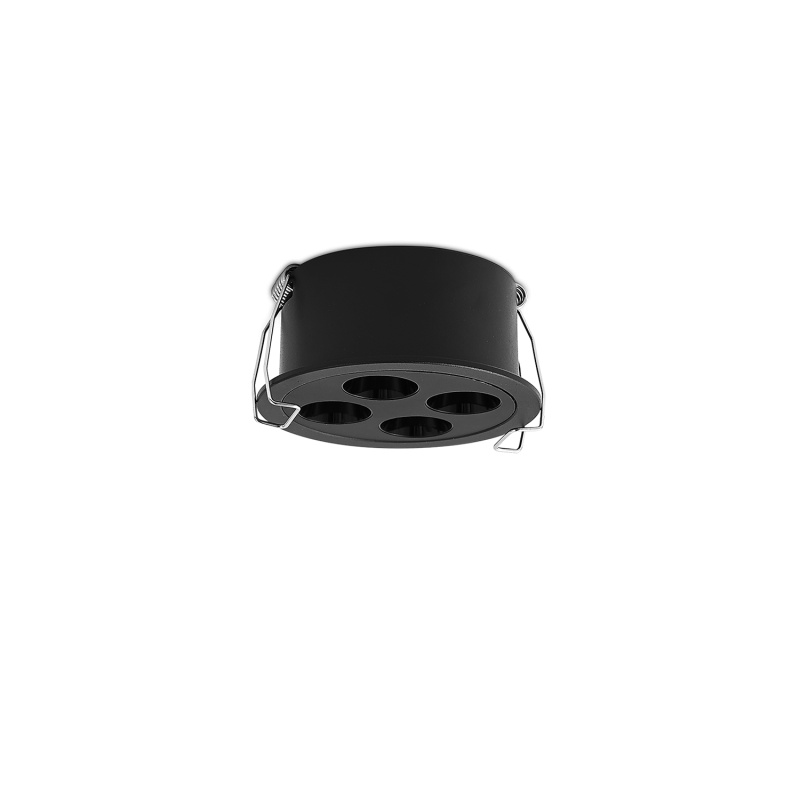 ACB Iluminacion Zapuštěné LED bodové svítidlo INVISIBLE, ⌀ 85 mm, 9W, CRI90 Barva: Černá, Stmívání: ON/OFF