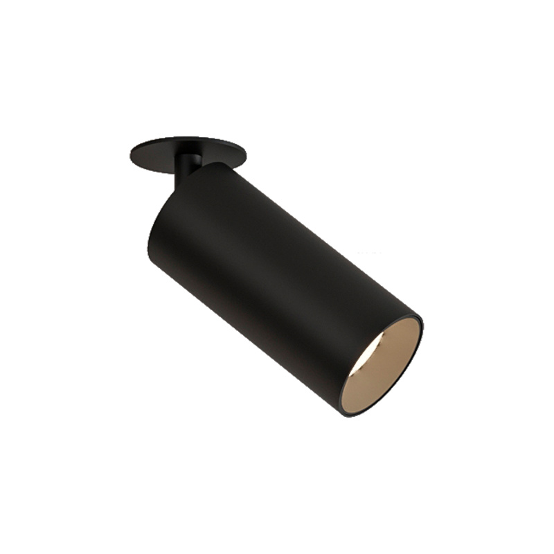 ACB Iluminacion Zapuštěné LED svítidlo PIPE, v. 13 cm, 12W, CRI90 Barva: Černá, Stmívání: ON/OFF