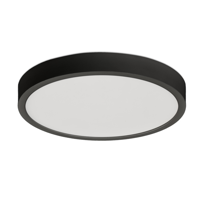 ACB Iluminacion Stropní LED svítidlo KORE, ⌀ 19 cm, 18W, CRI90 Barva: Černá, Teplota světla: 3000K - teplá bílá
