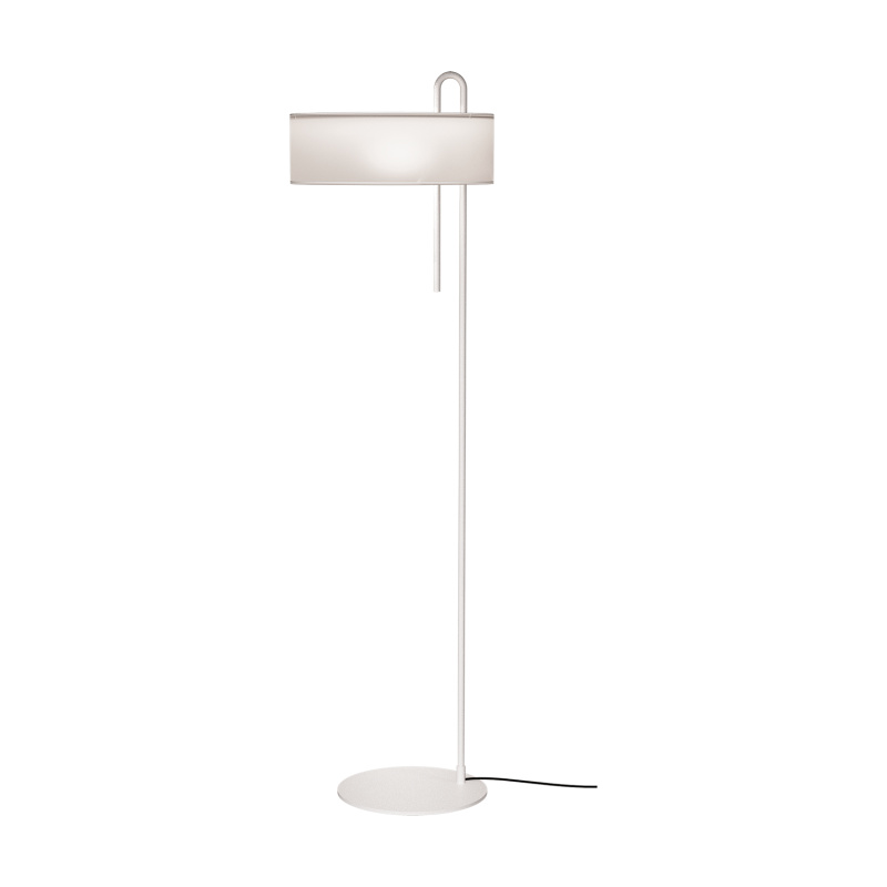 ACB Iluminacion Stojací LED lampa CLIP, v. 150 cm, 1xE27 15W Barva: Bílá, Barva montury: Bílá