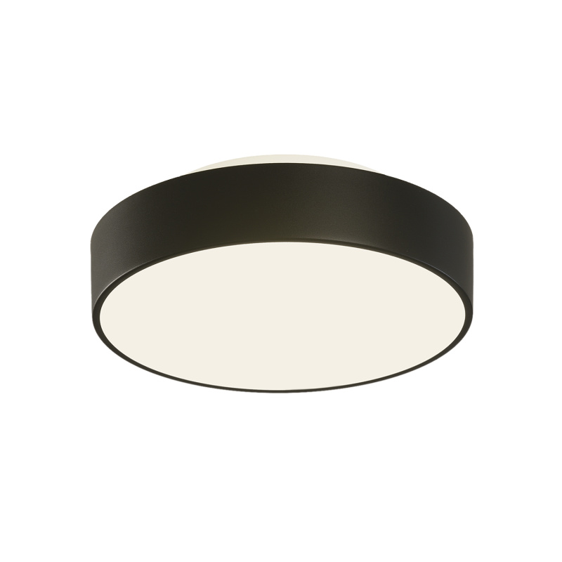 ACB Iluminacion Stropní LED svítidlo DINS, ⌀ 26 cm, 18W, CRI90, IP44, CCT switch 2700-3000K Barva: Černá, Stmívání: ON/OFF