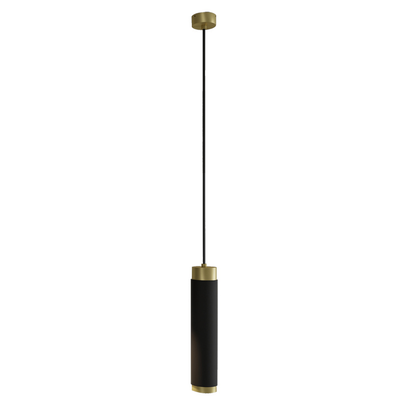 ACB Iluminacion Závěsné LED svítidlo LUX, ⌀ 6 cm, 13W, CRI90 Barva: Černo-zlatá, Stmívání: ON/OFF