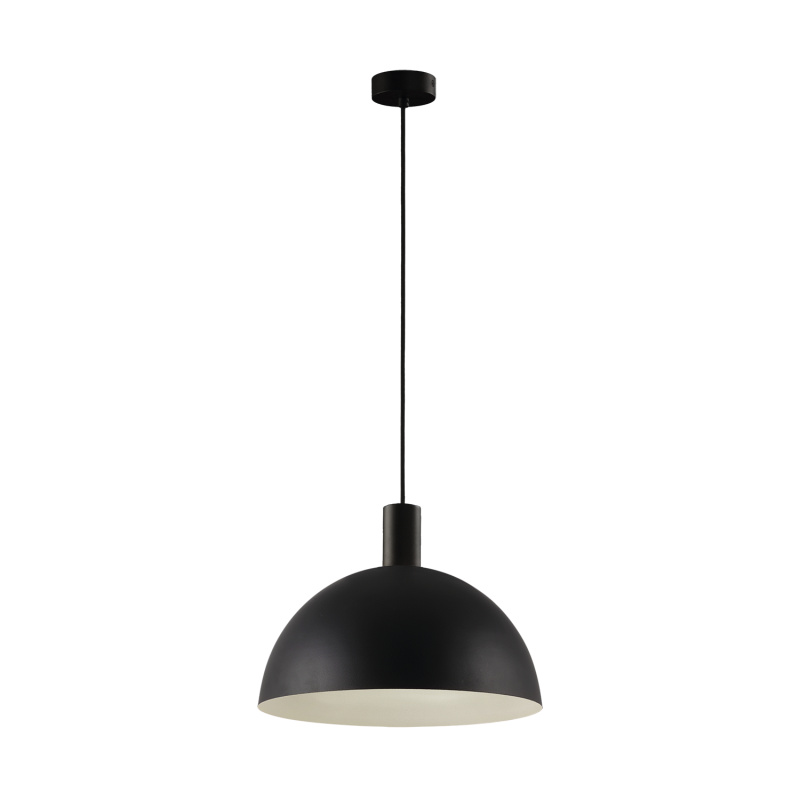 ACB Iluminacion Závěsné svítidlo TIGA,  ⌀ 25 cm, 1xE27 15W Barva: Černo-bílá, Barva montury: Černá