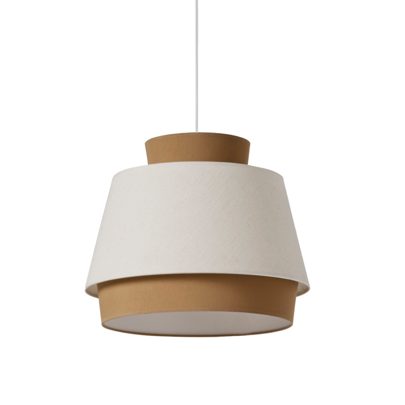 ACB Iluminacion Závěsné svítidlo ASPEN, ⌀ 45 cm, 1xE27 15W Barva: písková, Barva montury: Bílá