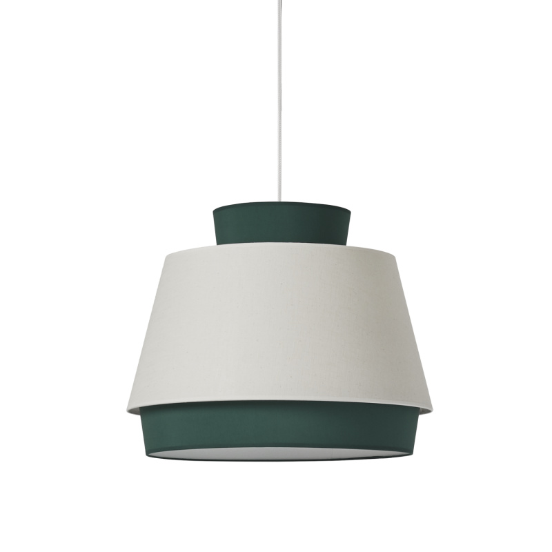 ACB Iluminacion Závěsné svítidlo ASPEN, ⌀ 45 cm, 1xE27 15W Barva: Zelená, Barva montury: Bílá