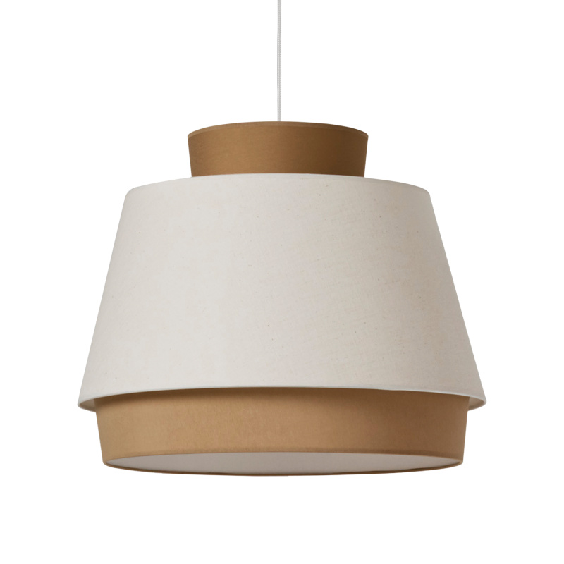 ACB Iluminacion Závěsné svítidlo ASPEN, ⌀ 60 cm, 1xE27 15W Barva: písková, Barva montury: Bílá
