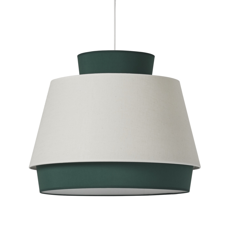 ACB Iluminacion Závěsné svítidlo ASPEN, ⌀ 60 cm, 1xE27 15W Barva: Zelená, Barva montury: Bílá