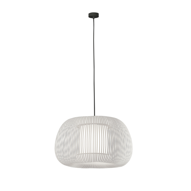 ACB Iluminacion Zavěsné svítidlo MIRTA, ⌀ 45 cm, 1xE27 15W Barva: Bílá, Barva montury: Černá