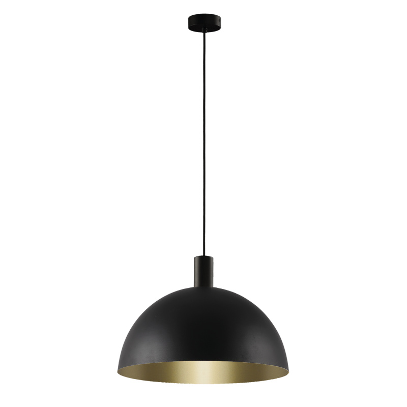 ACB Iluminacion Závěsné svítidlo TIGA,  ⌀ 35 cm, 1xE27 15W Barva: Černo-zlatá, Barva montury: Černá