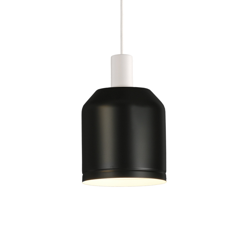 ACB Iluminacion Závěsné svítidlo TURKANA, ⌀ 16 cm, 1xE27 15W Barva: Černá, Barva montury: Bílá