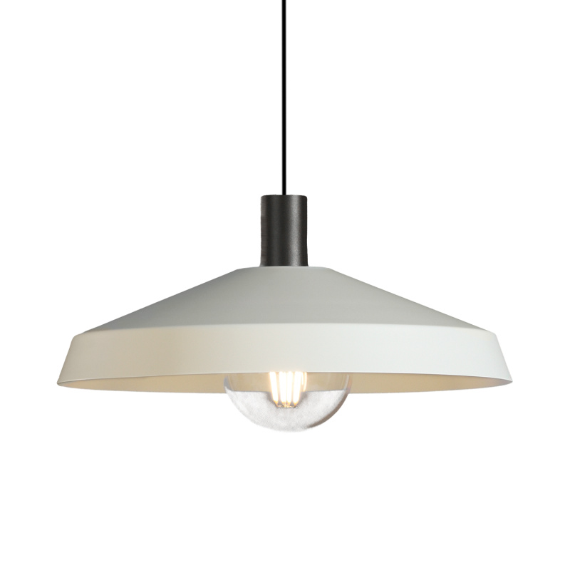 ACB Iluminacion Závěsné svítidlo EVELYN, ⌀ 45 cm, 1xE27 15W Barva: Bílá, Barva montury: Černá