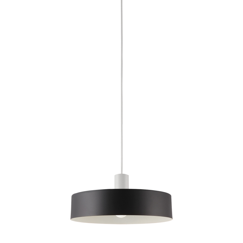 ACB Iluminacion Závěsné svítidlo JARVIS, ⌀ 30 cm, 1xE27 15W Barva: Černá, Barva montury: Bílá