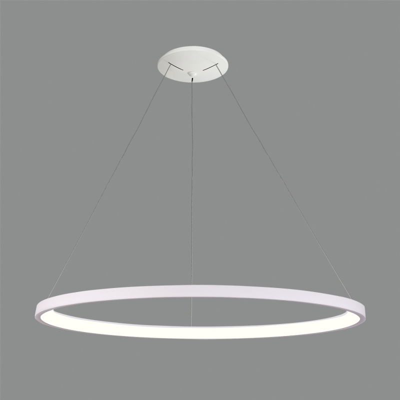 ACB Iluminacion Závěsné LED svítidlo GRACE, 89W, Ø 98 cm, CRI90, CCT switch 2700-4000K Barva: Bílá, Stmívání a řízení: DALI/PUSH