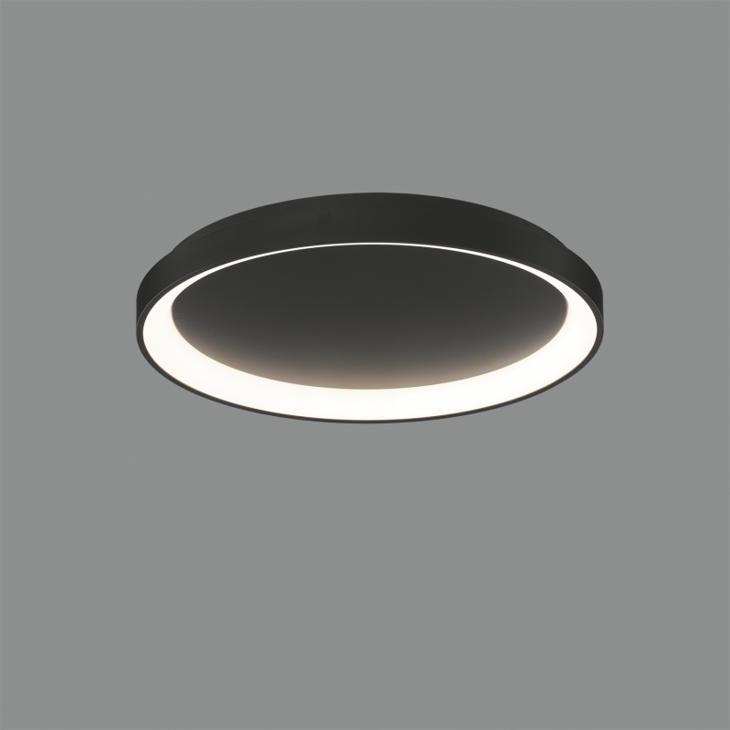 ACB Iluminacion Stropní LED svítidlo GRACE, 33W, ø 38 cm, CRI90, CCT switch 2700-4000K Barva: Černá, Stmívání a řízení: DALI/PUSH