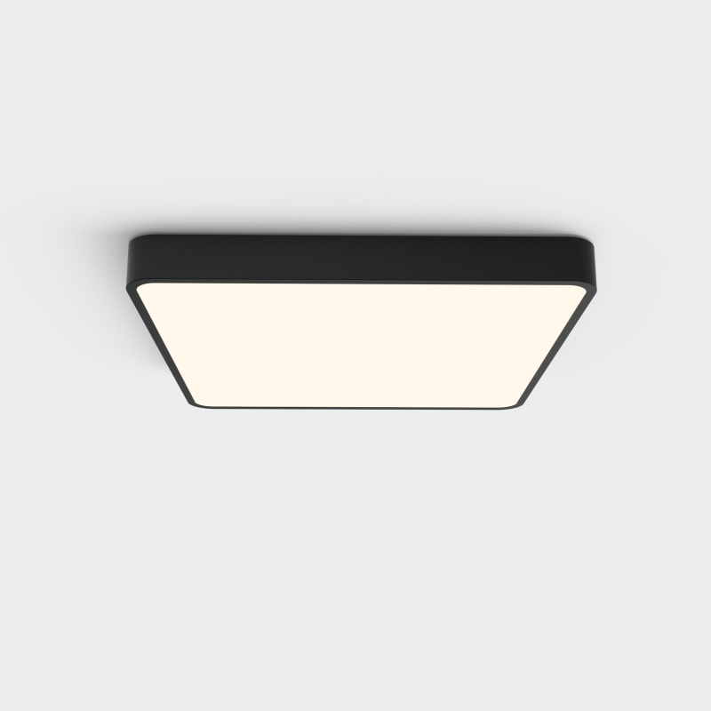 ACB Iluminacion Stropní LED svítidlo TURIN, 39W, 50x50 cm, CRI90, CCT switch 2700-4000K Barva: Černá, Stmívání a řízení: TRIAC