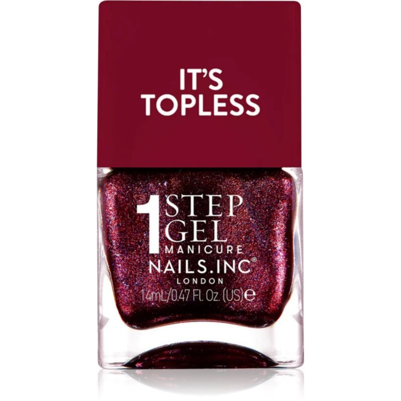 Nails Inc. It’s Topless gelový lak na nehty pro dlouhotrvající efekt odstín Scarlett 14 ml