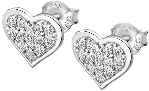 Lotus Silver Romantické stříbrné náušnice Srdce Moments LP3125-4/1