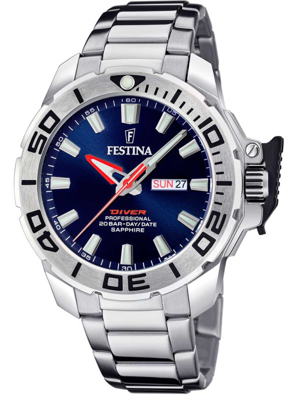 Festina F20665/1 Professional Diver Set m. Silikonband 46mm 20ATM