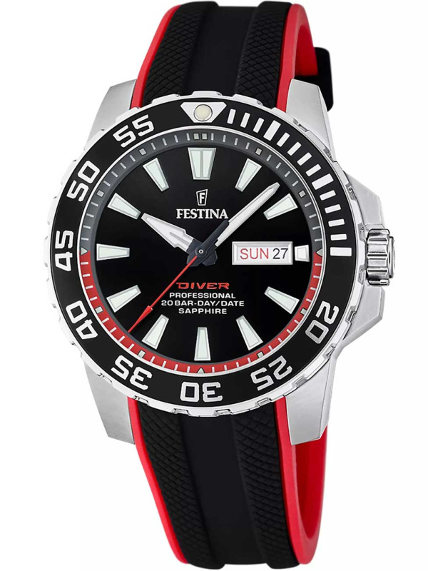 Festina F20662/3 Professional Diver Day-Date 45mm 20ATM