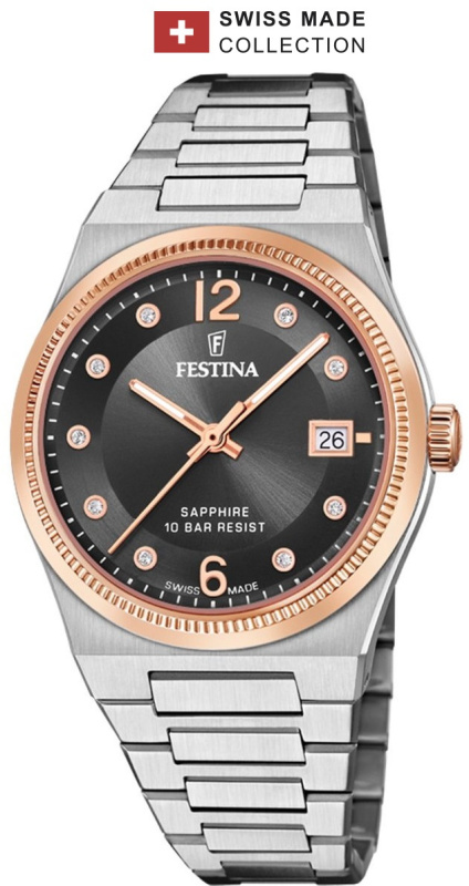 Festina F20037/3 Swiss Made Rivé 35mm 10ATM