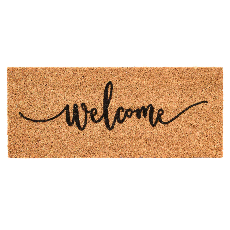 Giftdecor Rohožka z kokosového vlákna WELL, 25 x 60 cm hnědá