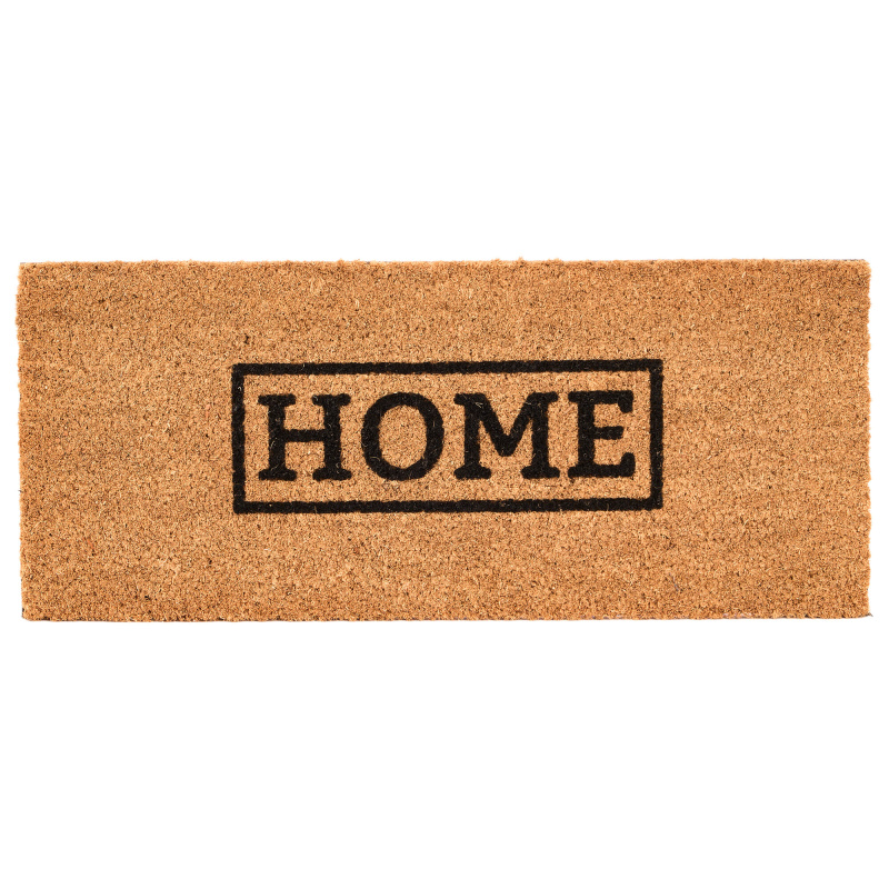 Giftdecor Rohožka z kokosového vlákna WELL s nápisem, 25 x 60 cm hnědá