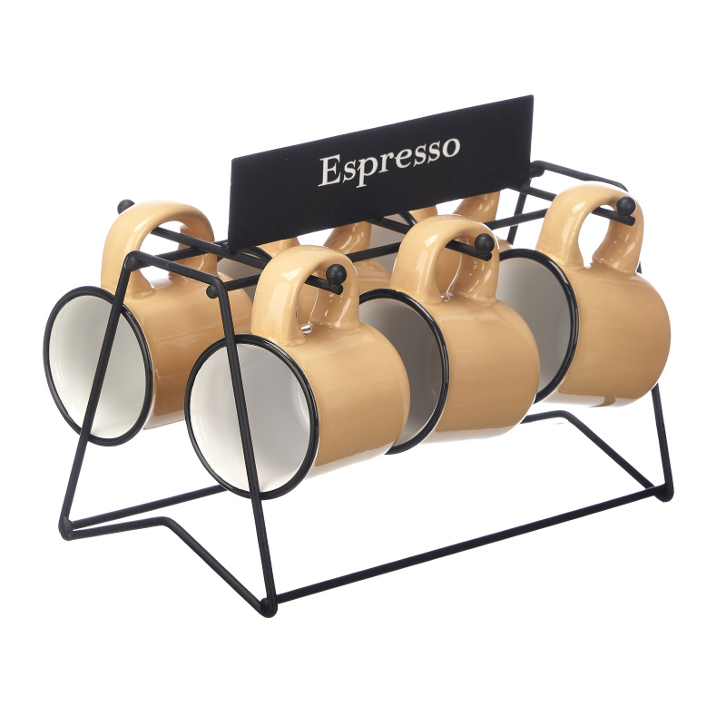 Vessia Šálky na espresso, 6 kusů, 100 ml, žluté žlutý