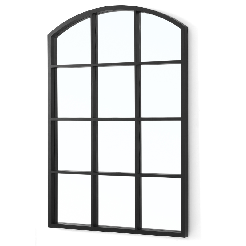 Giftdecor Zrcadlo v okenním rámu, 76 × 52 cm, černé černá
