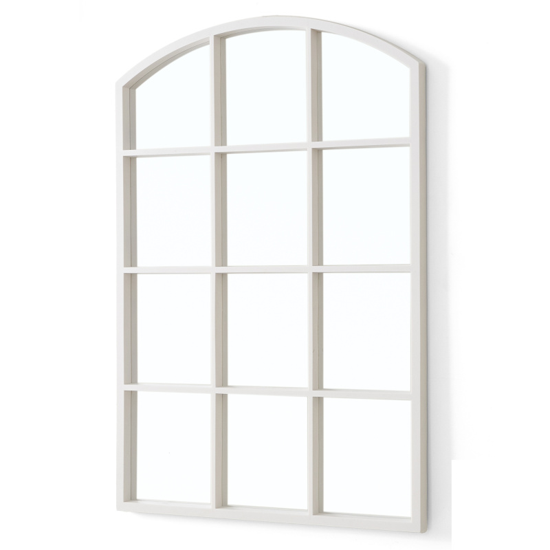Giftdecor Zrcadlo v okenním rámu, 76 × 52 cm, bílé bílý