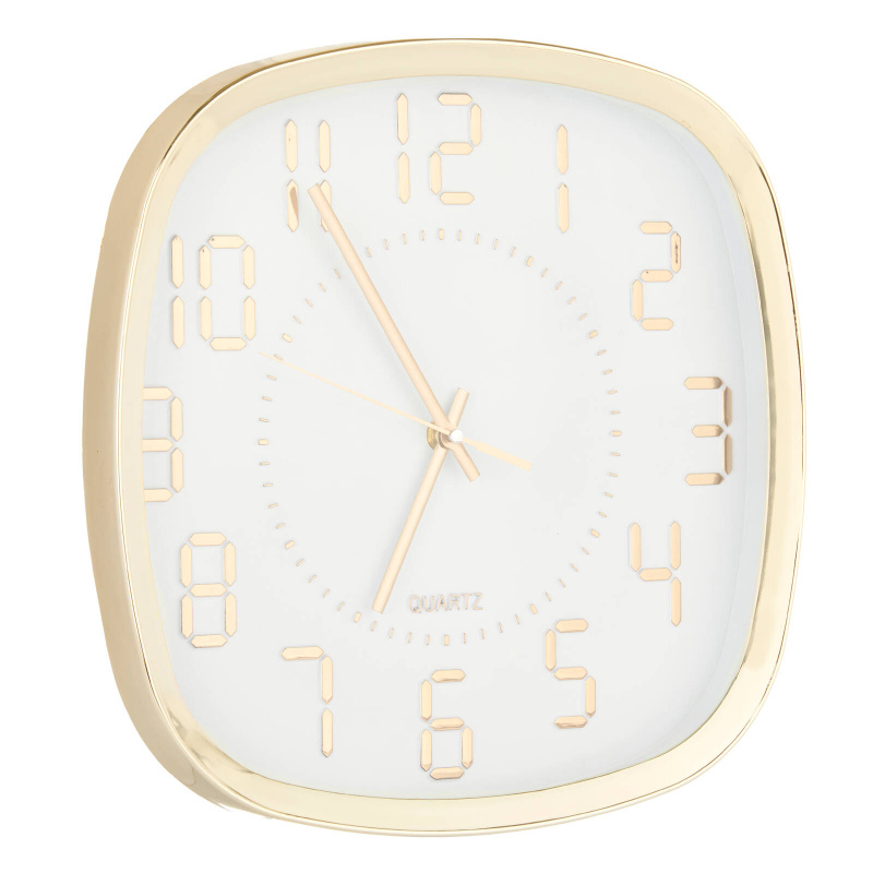 Giftdecor Nástěnné zlaté hodiny CHAMPAGNE zlatá