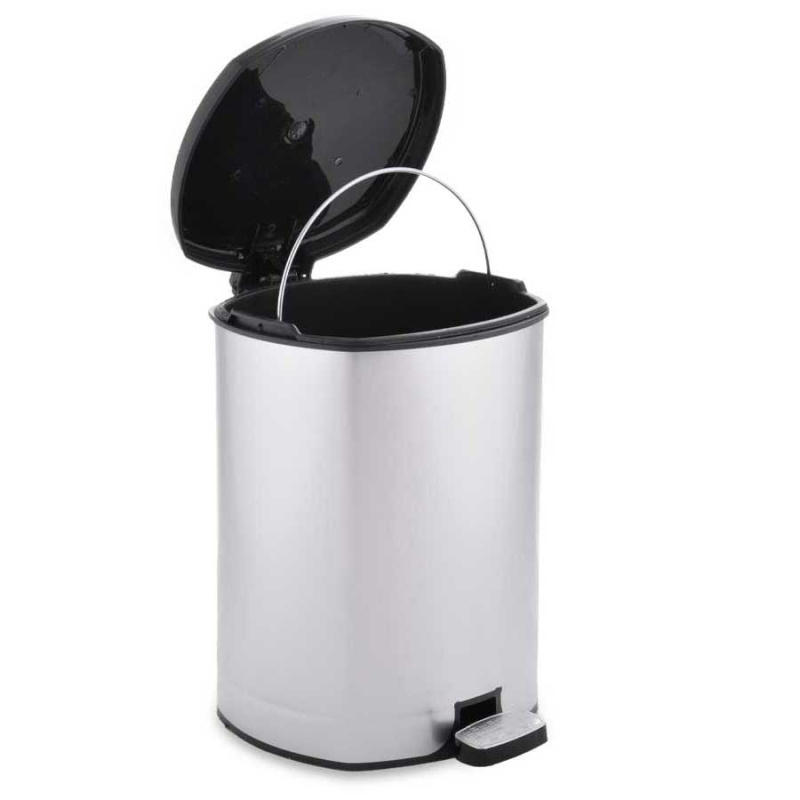 Berilo Koupelnový odpadkový koš RADIANT, 6 l stříbrná