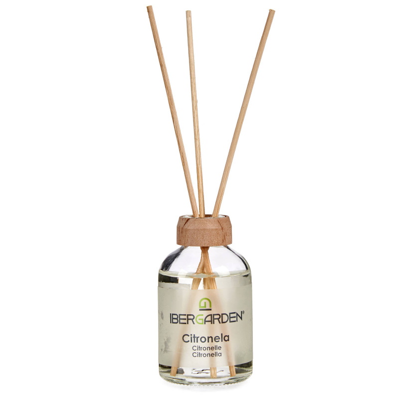 IBERGARDEN Aroma difuzér s tyčinkami citronella, 50 ml transparentní