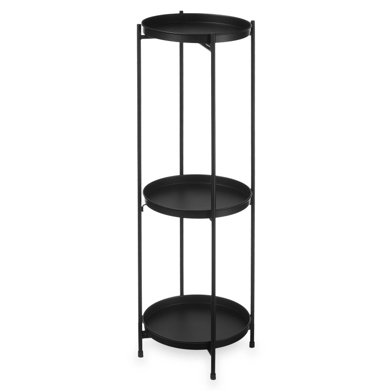 Giftdecor Kovový květináč, 3 úrovně, Ø 24 cm černá