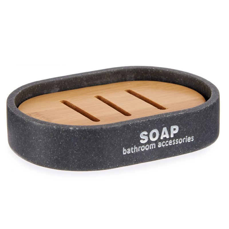 Berilo Mýdlenka SOAP s bambusovou odkapávací mřížkou, černá černá