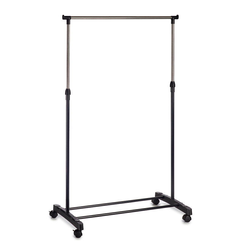 Kipit Věšák do předsíně na kolečkách COMFY PLACE, 80 x 43 x 90 - 160 cm černá