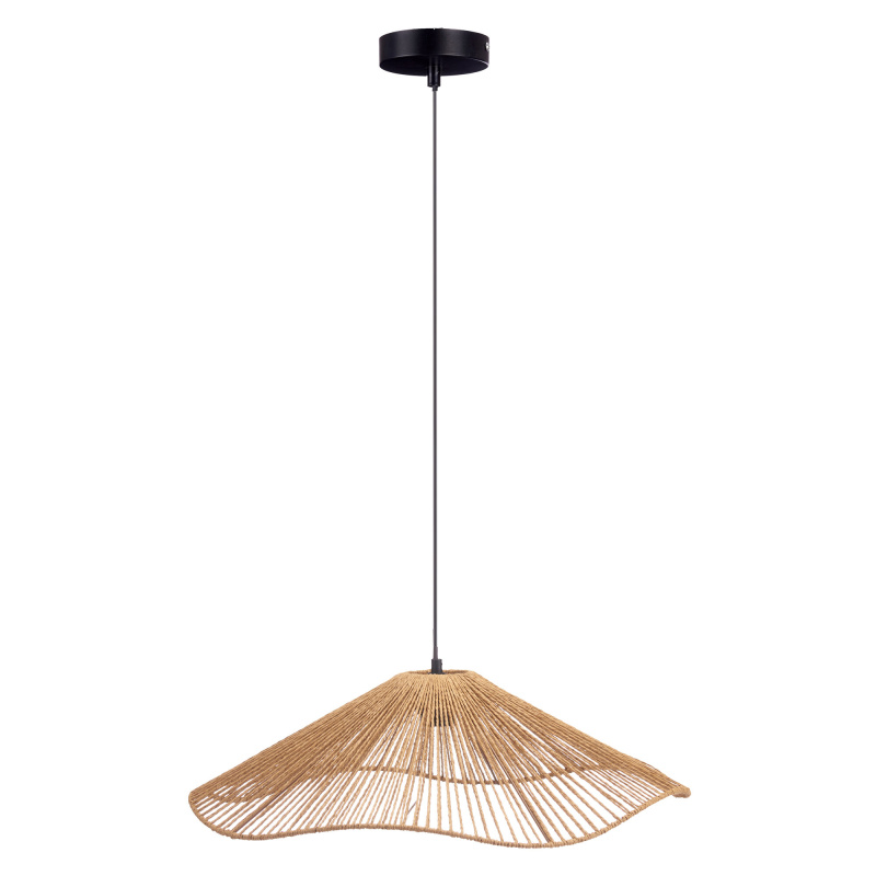 Giftdecor Stropní lampa VELTO s pleteným stínidlem, 55 cm hnědá