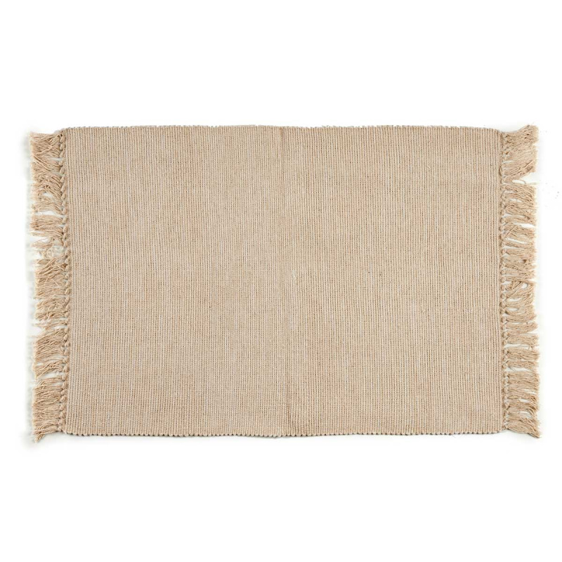 Giftdecor Koberec s třásněmi, 100% bavlna, 180 x 120 cm béžová