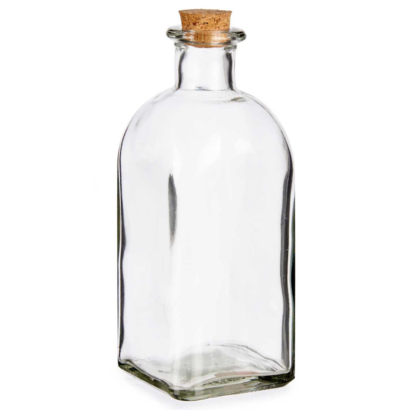 Vivalto Skleněná láhev ze zátkou, 750 ml transparentní