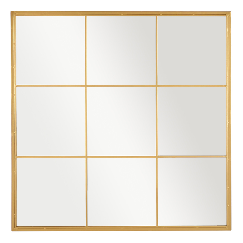 Giftdecor Dekorativní nástěnné zrcadlo ve zlatém rámu, 90 x 90 cm zlatý