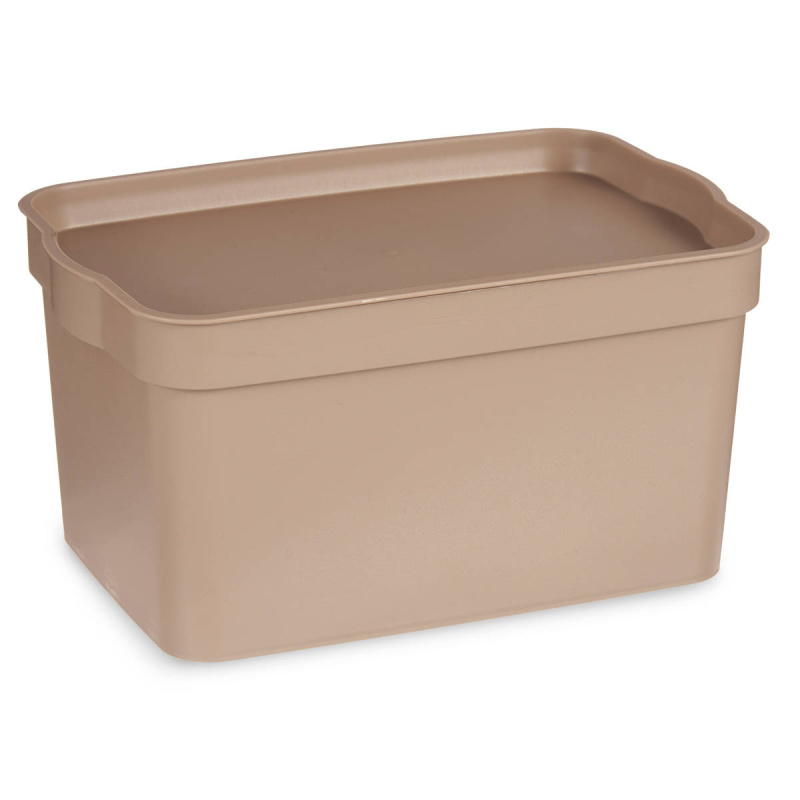 Kipit Plastová úložná krabice, 2,3 l, taupe hnědá