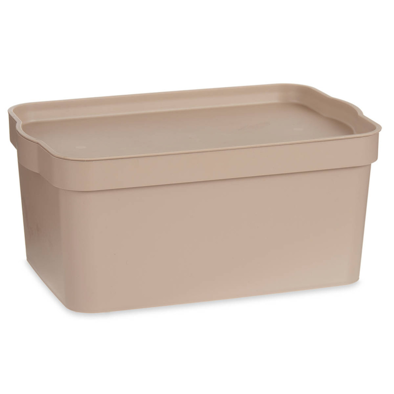 Kipit Plastová úložná krabice, 7,5 l, taupe hnědá
