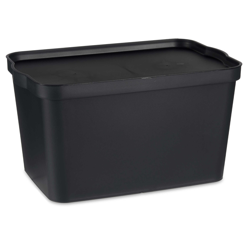 Kipit Uzavíratelný box s víkem COMPACT, 24 l, černý černá